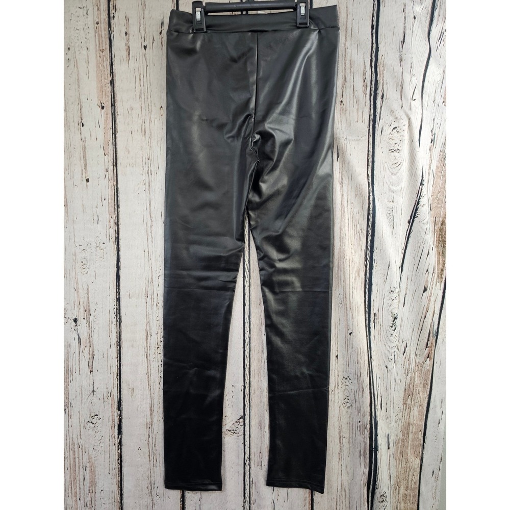 Lulus Leggings Womens Large Black Solid Faux Leather High Waisted Slim Fit - Picture 3 of 4